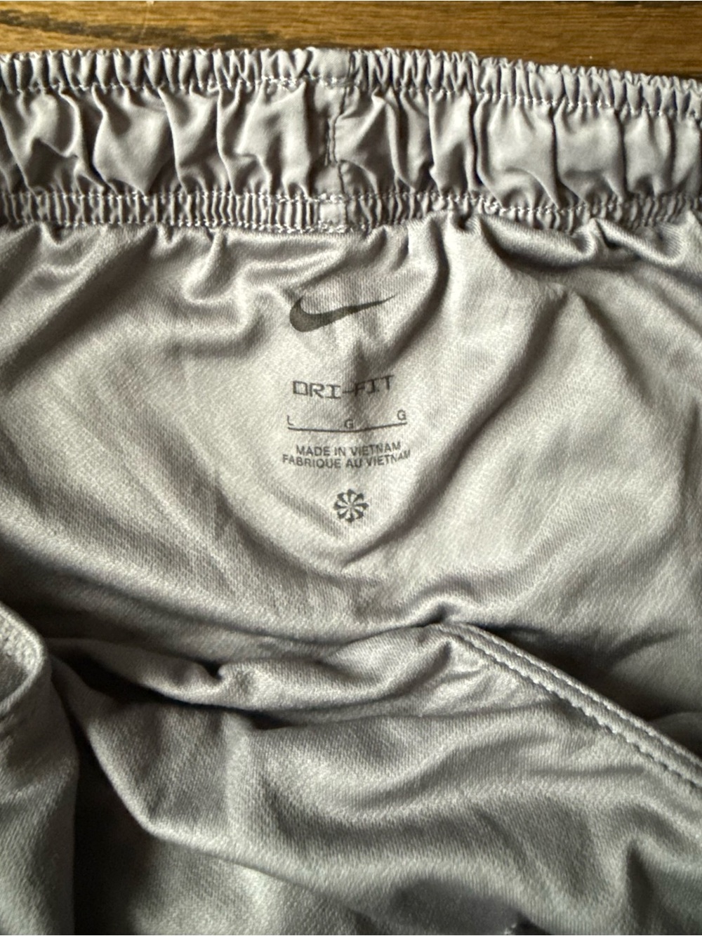 Nike Women’s Heather Gray Athletic Shorts with Elastic Waist - Picture 2 of 5